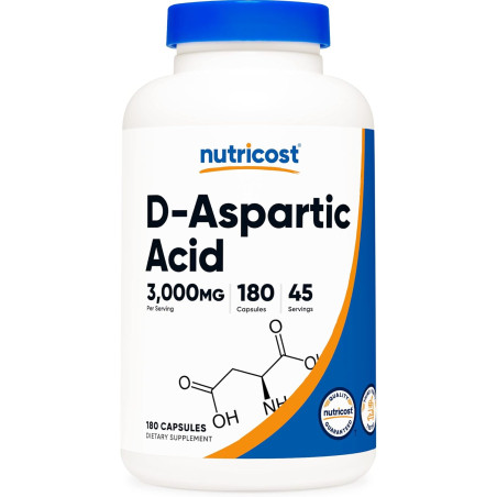 Ácido D-Aspartico 3000mg x180 caps. Nutricost