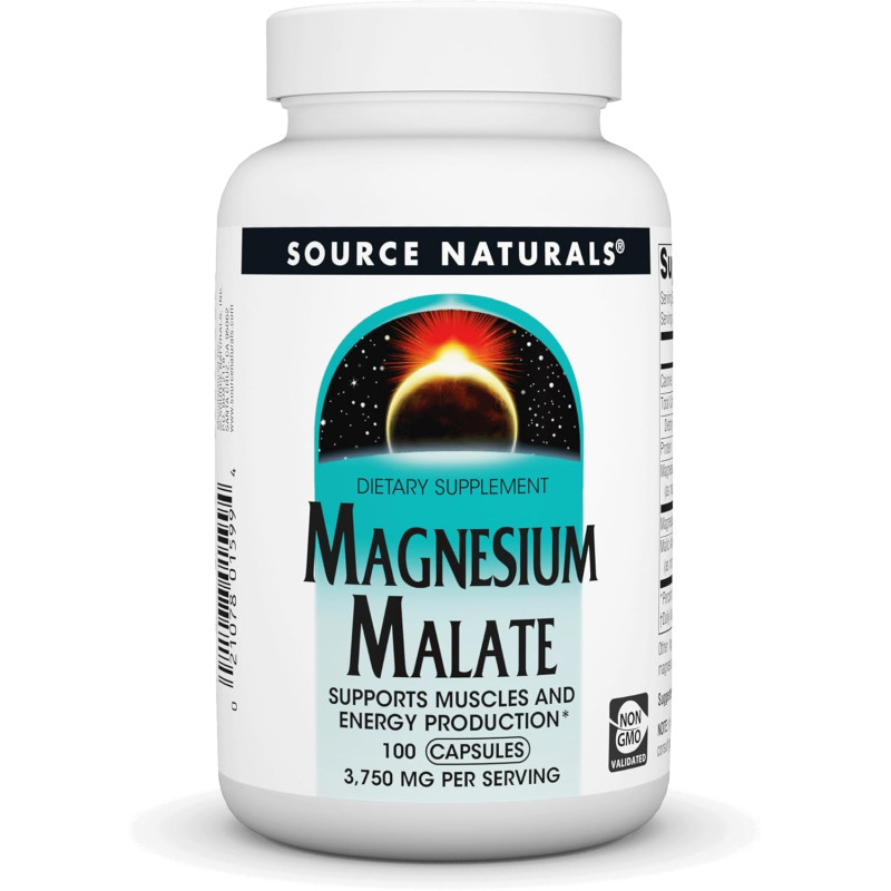 Malato de Magnesio 3750mg x100 caps de Source Naturals