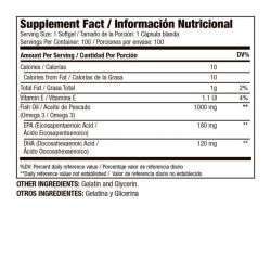 Omega-3 de 1000mg x100 softgels