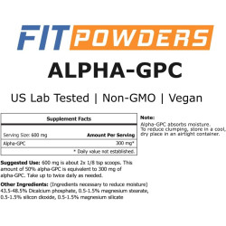 Alpha GPC en Polvo 600mg x125 gramos (208 servicios)
