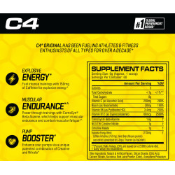 C4 Original Pre-Entreno x60 servidas, Pre-WorkOut