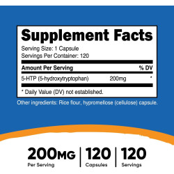 5-HTP 200mg X120caps de Nutricost