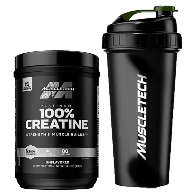 Creatina Platinum 400grs + Shaker original Muscletech