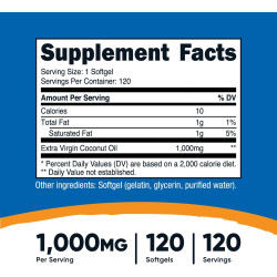Aceite de Coco 1000mg Extra Virgen
