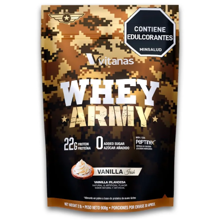 Whey Army 2lbs (Proteina Con Peptidos De Colageno Hidrolizado) Vitanas