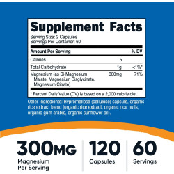 Triple Magnesium Complex 300mg x120 caps.