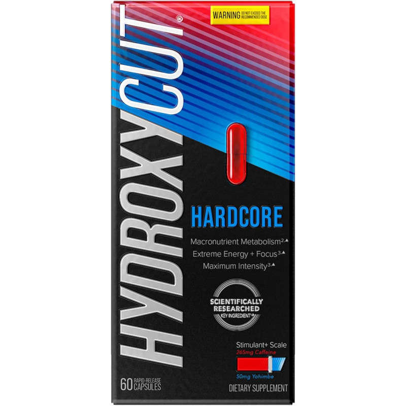 Hydroxycut Hardcore + energía x60 cápsulas
