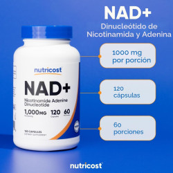 NAD+ 1000mg de 120 capsulas
