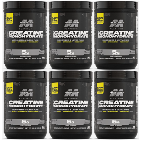 (6 unidades) Creatine Platinum Muscletech x400 gramos
