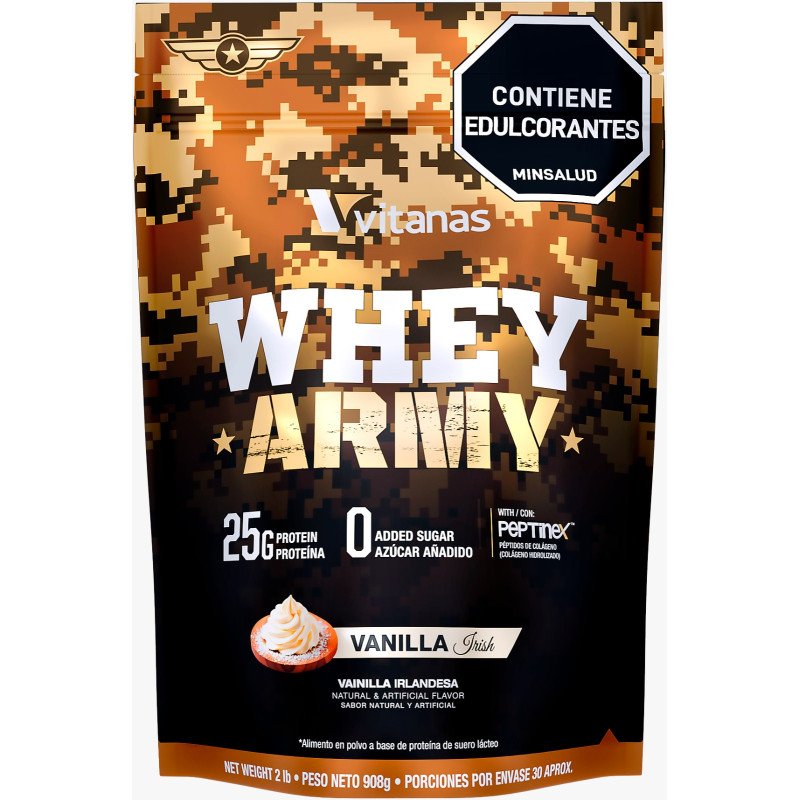 Whey Army 2lbs (con Peptidos De Colageno Hidrolizado) Vitanas