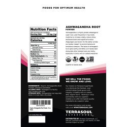 Ashwagandha En Polvo orgánica x454 gramos