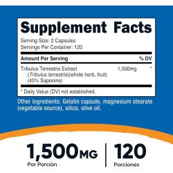 Tribulus Terrestris 1500mg x240 caps. Nutricost