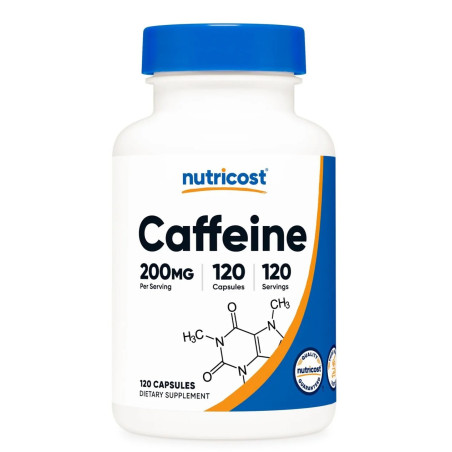 Cafeína 200 mg - 120 capsulas Nutricost