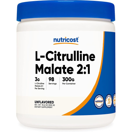 L-Citrulina Malato 2:1 de 300grms. Nutricost
