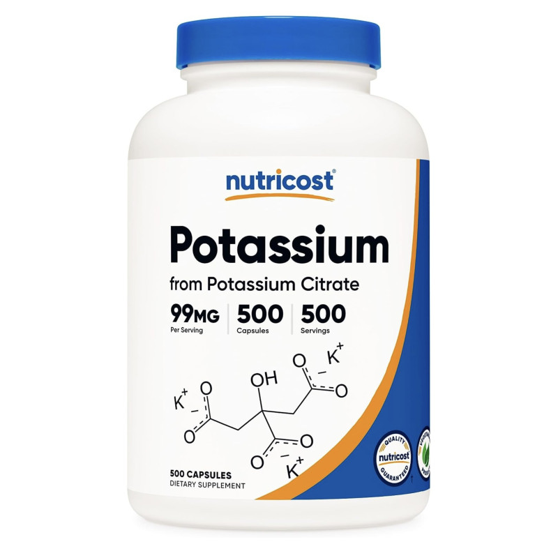 Potasio Citrato 500caps (Potassium Citrate) Nutricost
